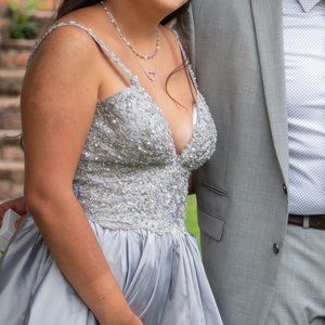 Silver Bridesmaid/Formal/Prom Dress